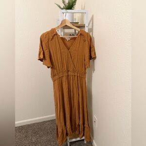 JODIFL Tan Midi Dress